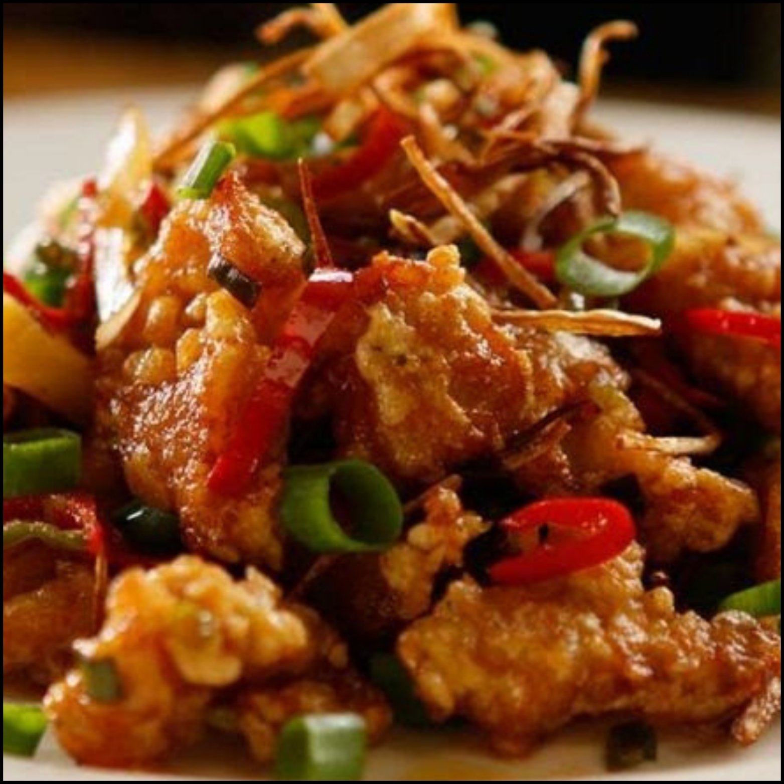 FRIED MACKEREL FISH WITH GINGER AND SWEET BEANS